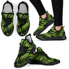 Green Neon Tropical Palm Leaves Mesh Knit Sneakers Shoes