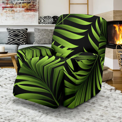 Green Neon Tropical Palm Leaves Recliner Slipcover-JORJUNE.COM