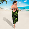 Green Neon Tropical Palm Leaves Sarong Pareo Wrap