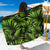 Green Neon Tropical Palm Leaves Beach Sarong Pareo Wrap