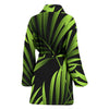 Green Neon Tropical Palm Leaves Women Bath Robe
