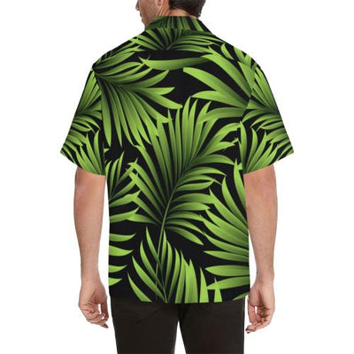 Green Neon Tropical Palm Men Hawaiian Shirt