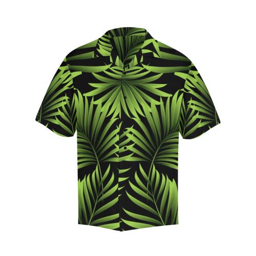 Green Neon Tropical Palm Men Hawaiian Shirt