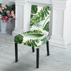 Green Pattern Tropical Palm Leaves Dining Chair Slipcover-JORJUNE.COM