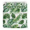 Green Pattern Tropical Palm Leaves Duvet Cover Bedding Set