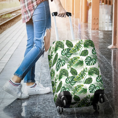 Green Pattern Tropical Palm Leaves Luggage Protective Cover