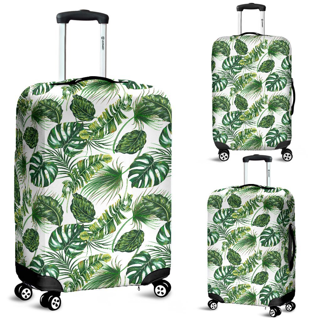 Green Pattern Tropical Palm Leaves Luggage Protective Cover