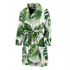 Green Pattern Tropical Palm Leaves Men Bath Robe