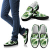 Green Pattern Tropical Palm Leaves Men Slip On Shoes