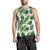 Green Pattern Tropical Palm Leaves Men Tank Top