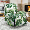 Green Pattern Tropical Palm Leaves Recliner Slipcover-JORJUNE.COM