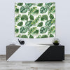 Green Pattern Tropical Palm Leaves Tapestry