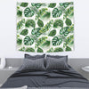 Green Pattern Tropical Palm Leaves Tapestry