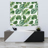 Green Pattern Tropical Palm Leaves Wall Tapestry