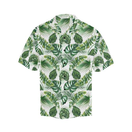 Green Pattern Tropical Palm Men Hawaiian Shirt