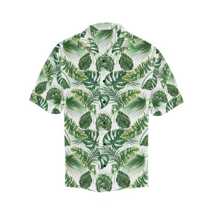 Green Pattern Tropical Palm Men Hawaiian Shirt
