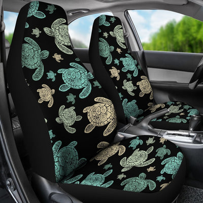 Green Sea Turtle pattern Print Universal Fit Car Seat Covers