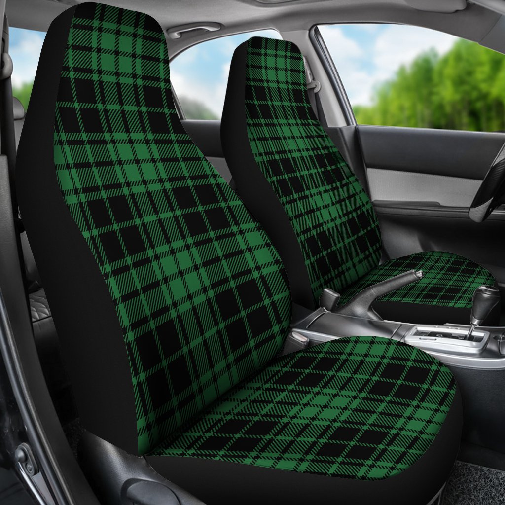 Green Tartan Plaid Pattern Universal Fit Car Seat Covers
