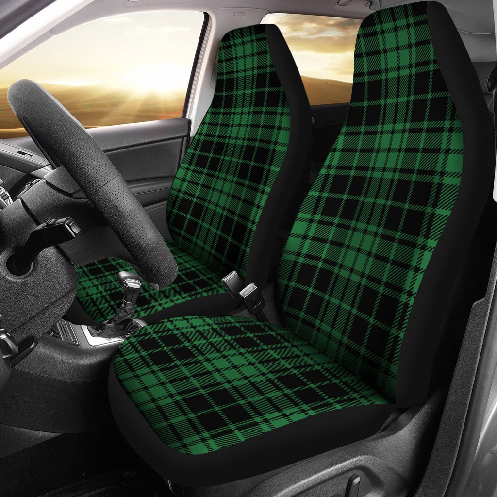 Green Tartan Plaid Pattern Universal Fit Car Seat Covers