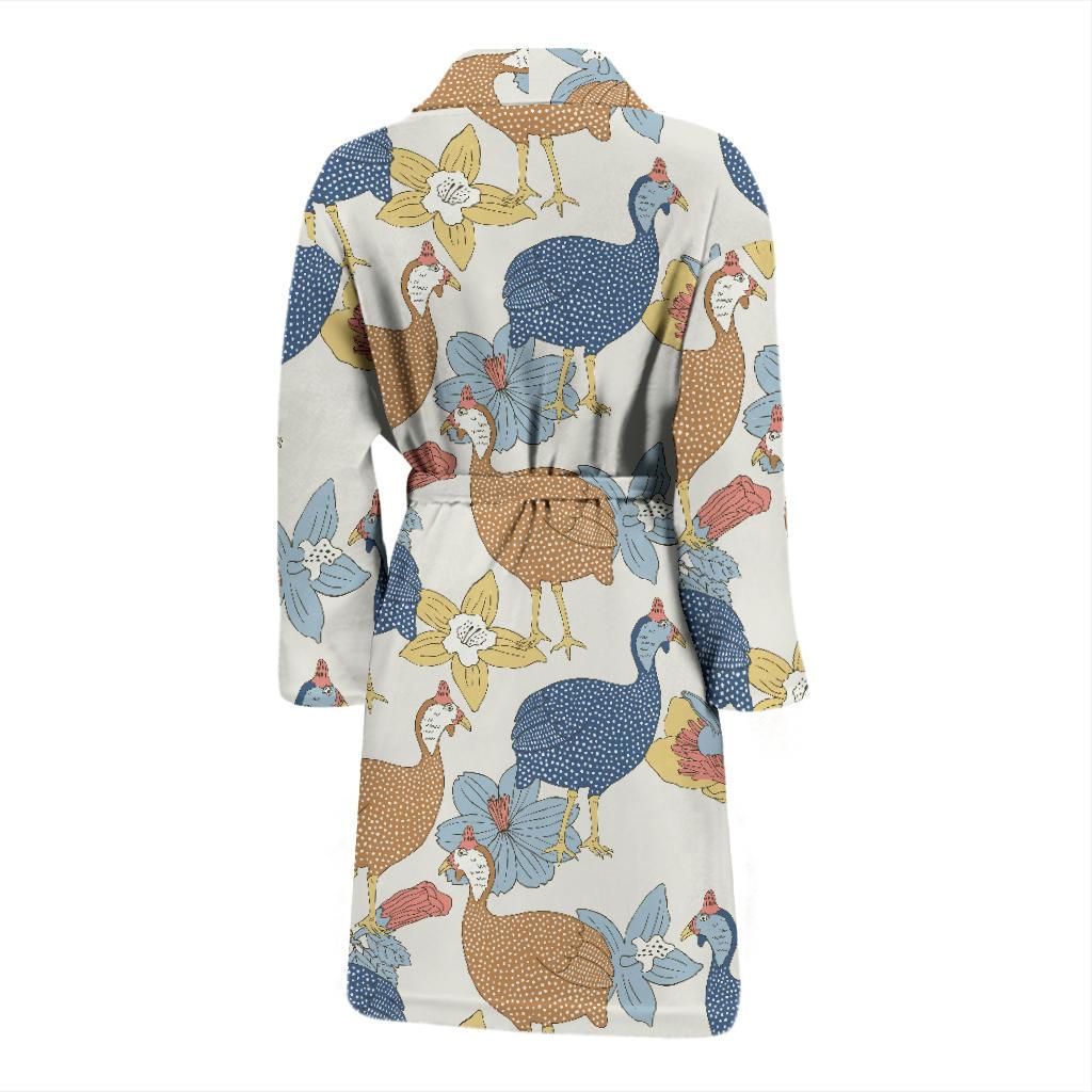 Guinea Fowl Pattern Print Design 01 Men Bathrobe-JORJUNE.COM