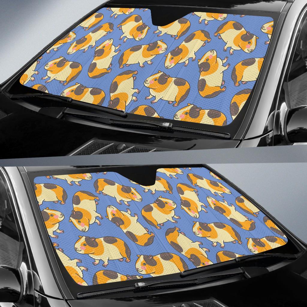Guinea Pig Pattern Print Design 01 Car Sun Shade-JORJUNE.COM