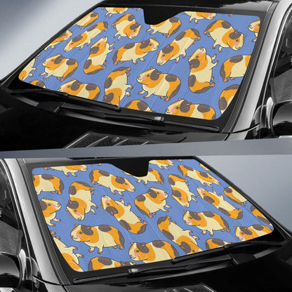 Guinea Pig Pattern Print Design 01 Car Sun Shade-JORJUNE.COM