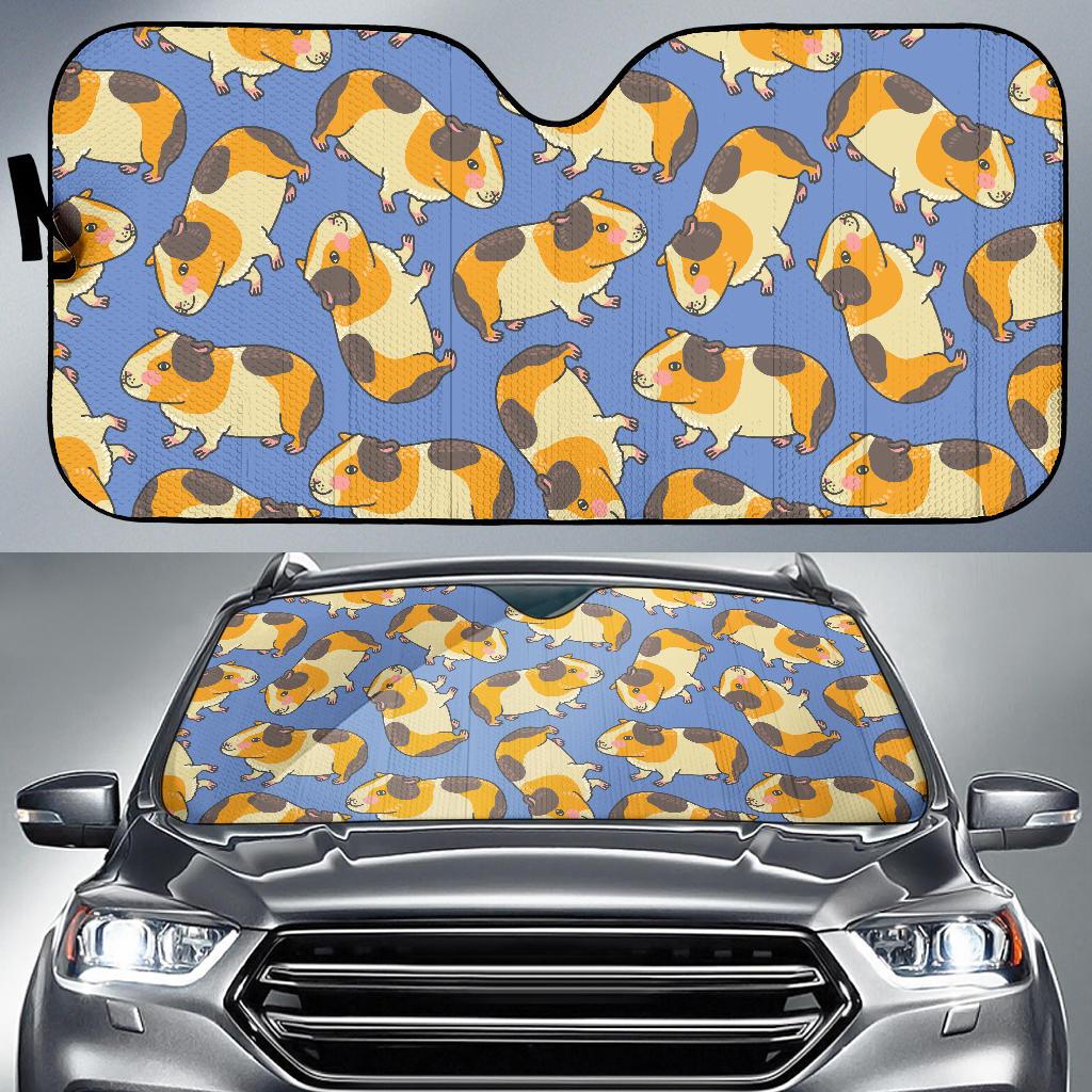 Guinea Pig Pattern Print Design 01 Car Sun Shade-JORJUNE.COM