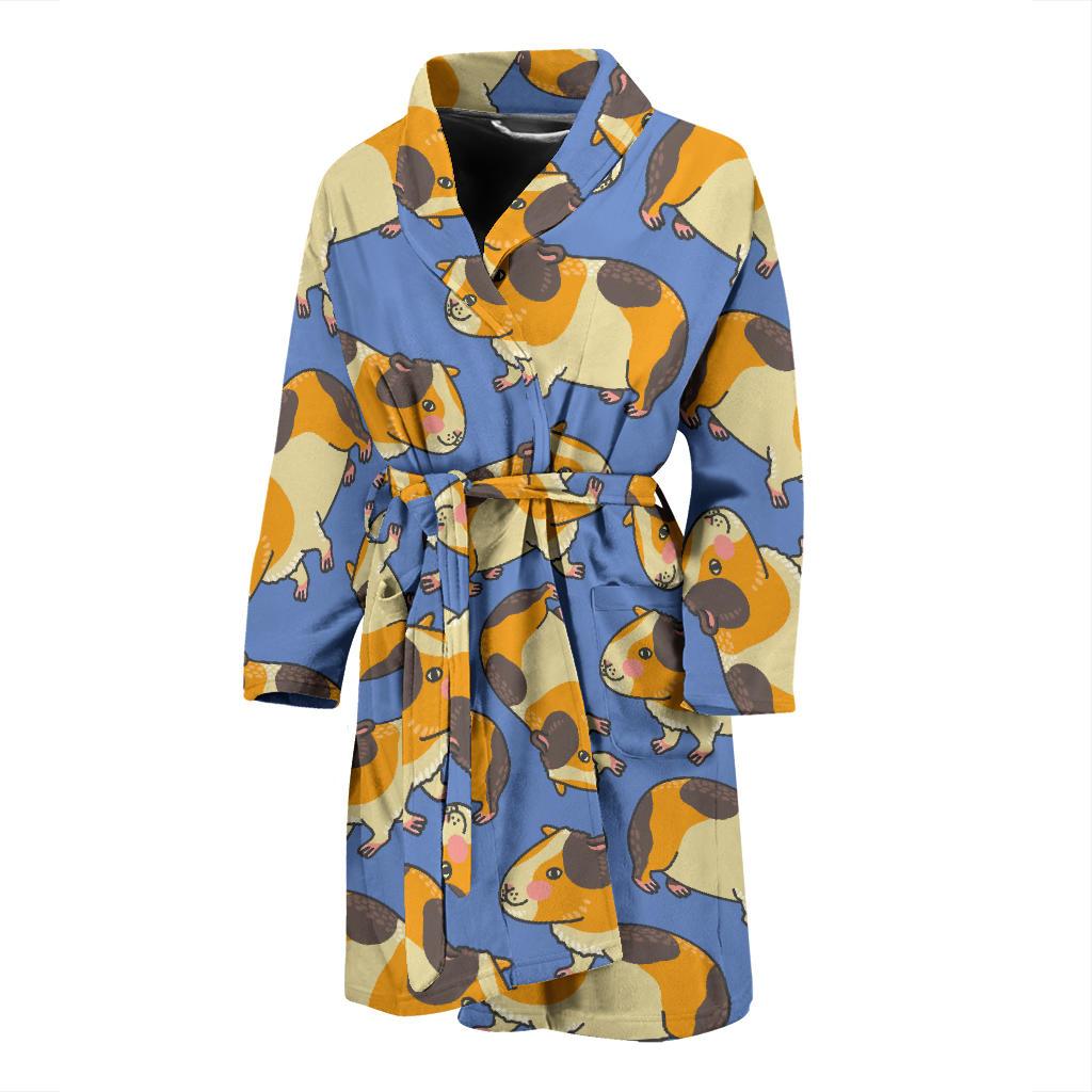 Guinea Pig Pattern Print Design 01 Men Bathrobe-JORJUNE.COM