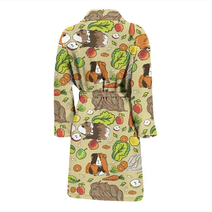 Guinea Pig Pattern Print Design 02 Men Bathrobe-JORJUNE.COM