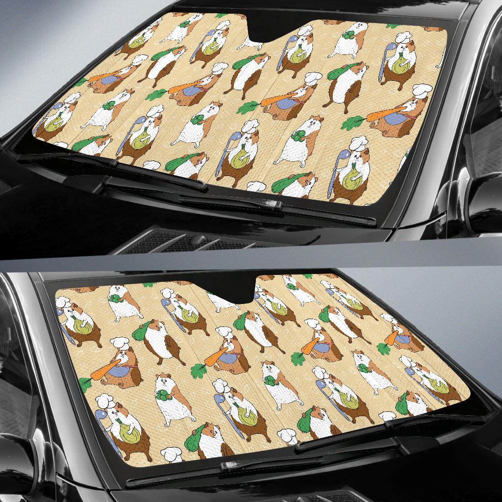 Guinea Pig Pattern Print Design 03 Car Sun Shade-JORJUNE.COM