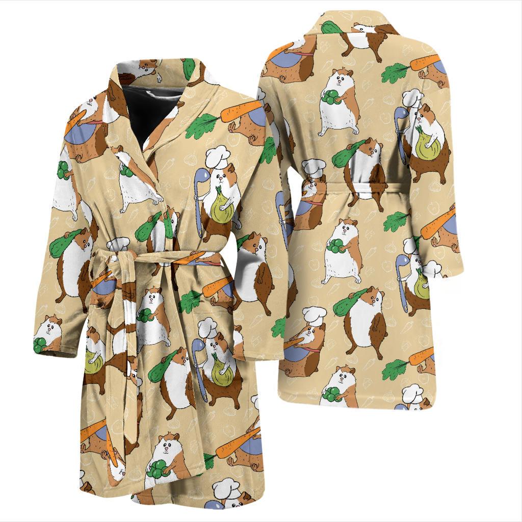 Guinea Pig Pattern Print Design 03 Men Bathrobe-JORJUNE.COM