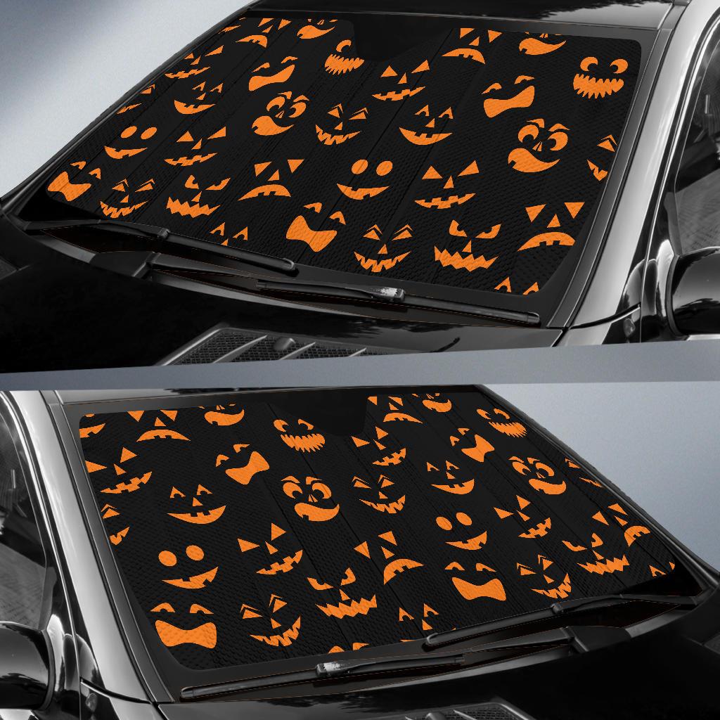 Halloween Pattern Print Design 02 Car Sun Shade-JORJUNE.COM