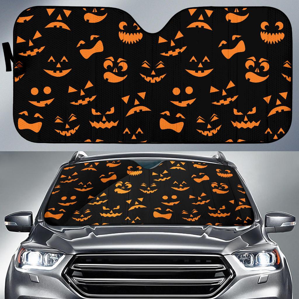 Halloween Pattern Print Design 02 Car Sun Shade-JORJUNE.COM