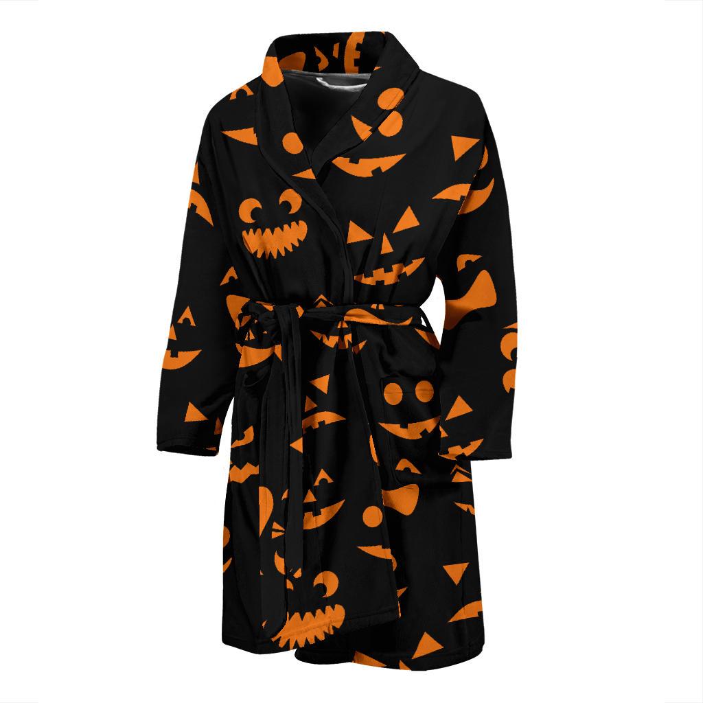 Halloween Pattern Print Design 02 Men Bathrobe-JORJUNE.COM