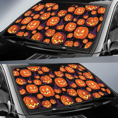 Halloween Pattern Print Design 04 Car Sun Shade-JORJUNE.COM