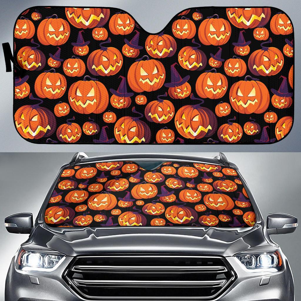 Halloween Pattern Print Design 04 Car Sun Shade-JORJUNE.COM