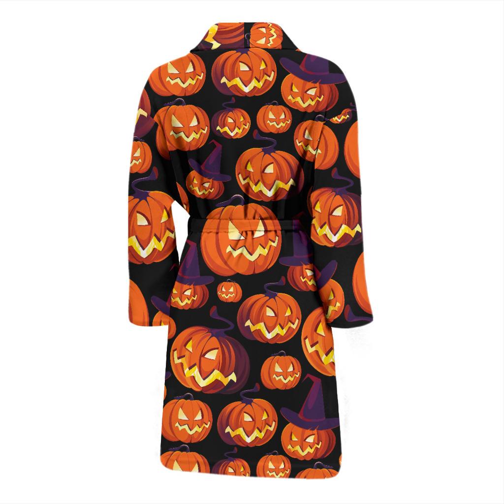 Halloween Pattern Print Design 04 Men Bathrobe-JORJUNE.COM