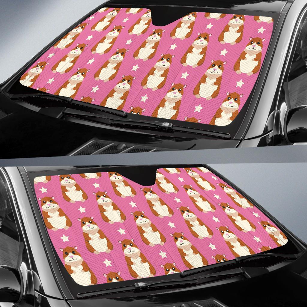 Hamster Cute Pattern Print Design 02 Car Sun Shade-JORJUNE.COM