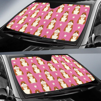 Hamster Cute Pattern Print Design 02 Car Sun Shade-JORJUNE.COM