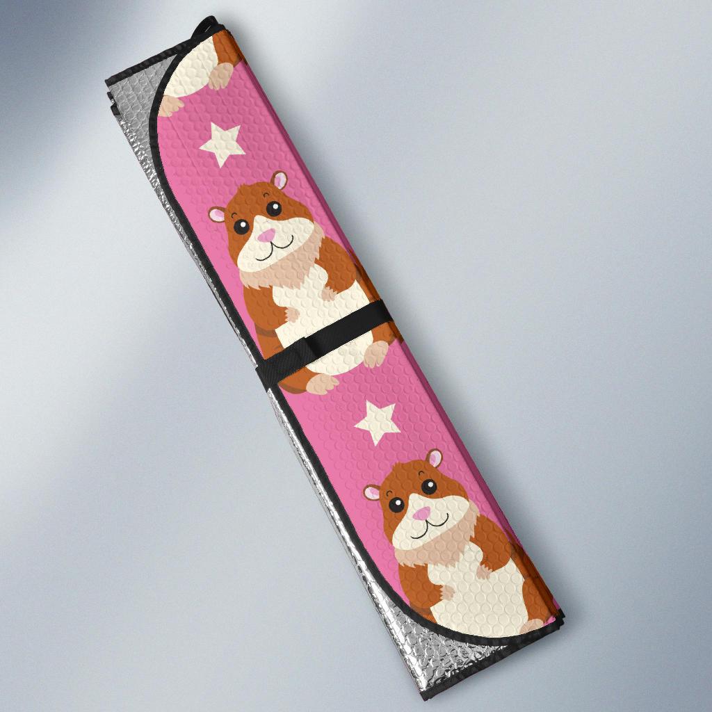 Hamster Cute Pattern Print Design 02 Car Sun Shade-JORJUNE.COM