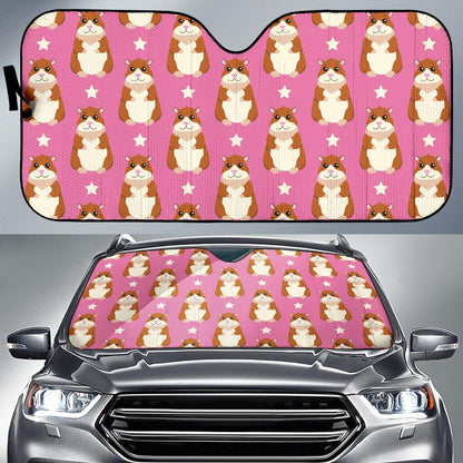 Hamster Cute Pattern Print Design 02 Car Sun Shade-JORJUNE.COM