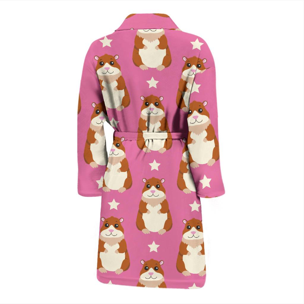 Hamster Cute Pattern Print Design 02 Men Bathrobe-JORJUNE.COM
