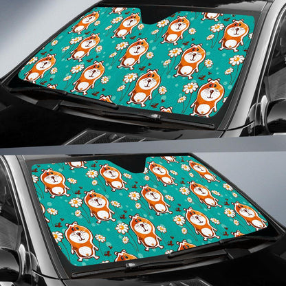 Hamster Pattern Print Design 01 Car Sun Shade-JORJUNE.COM