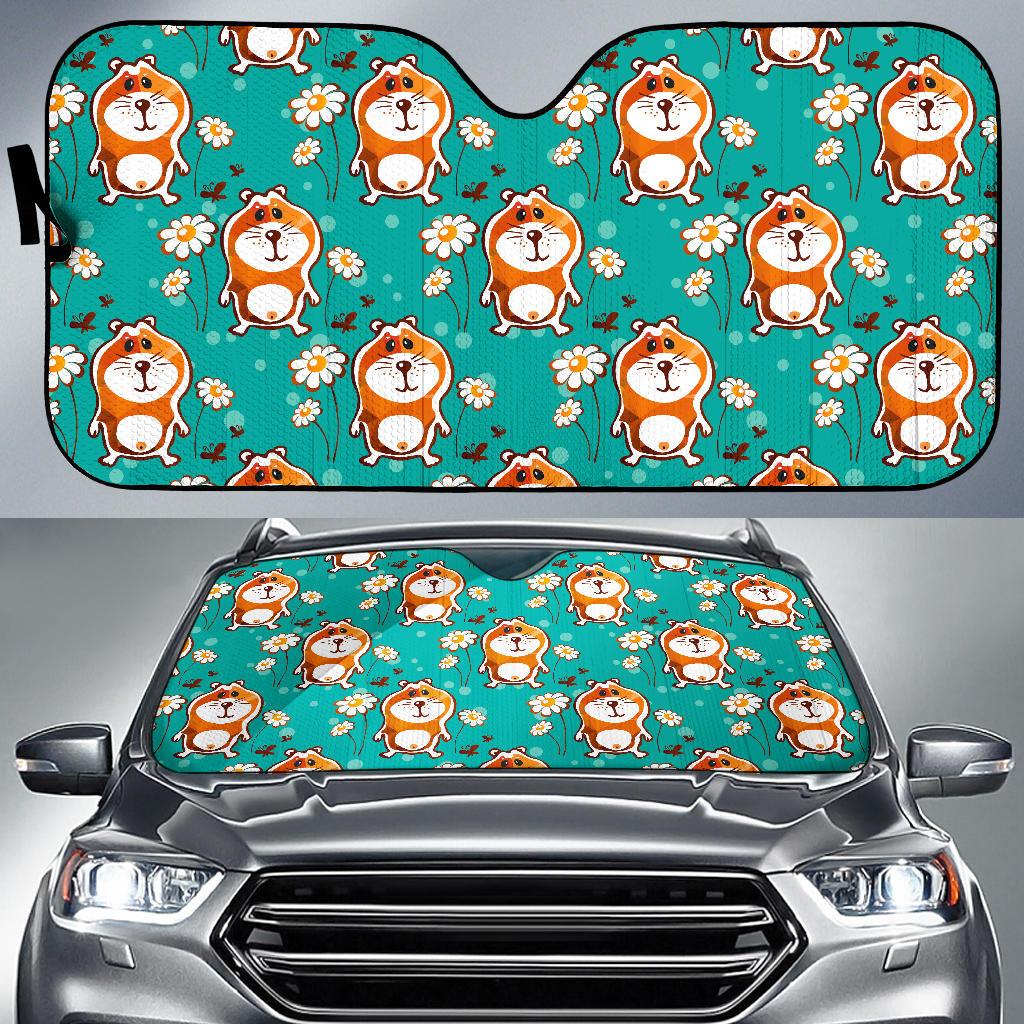 Hamster Pattern Print Design 01 Car Sun Shade-JORJUNE.COM