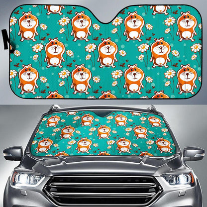 Hamster Pattern Print Design 01 Car Sun Shade-JORJUNE.COM