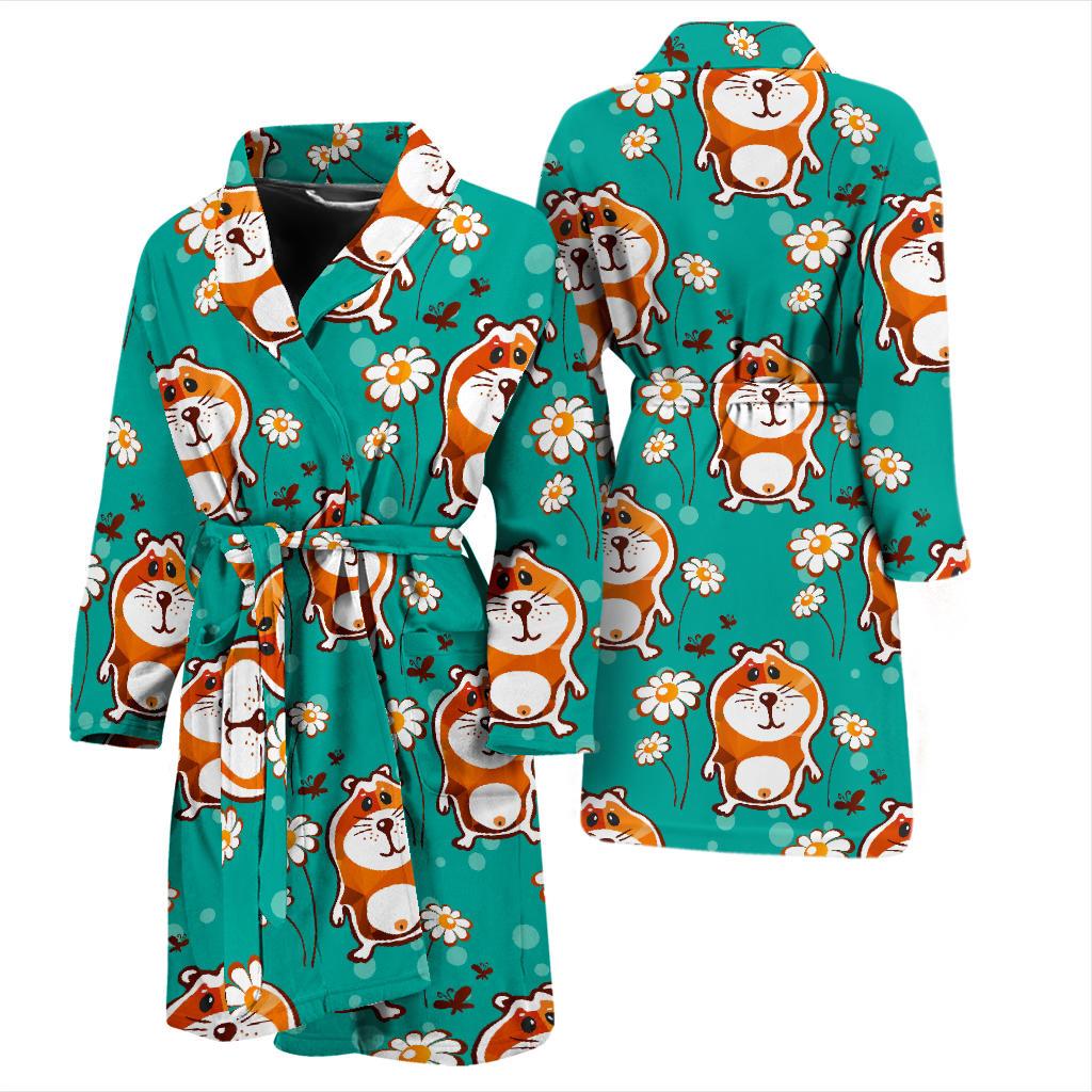 Hamster Pattern Print Design 01 Men Bathrobe-JORJUNE.COM