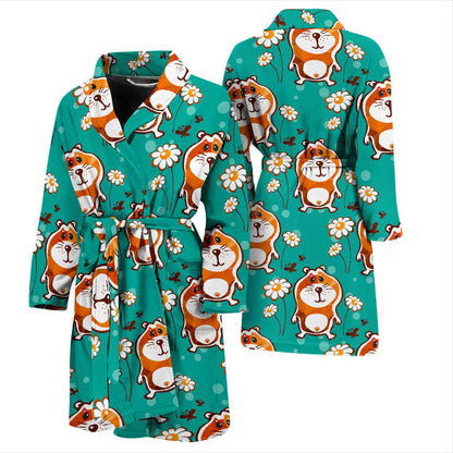 Hamster Pattern Print Design 01 Men Bathrobe-JORJUNE.COM
