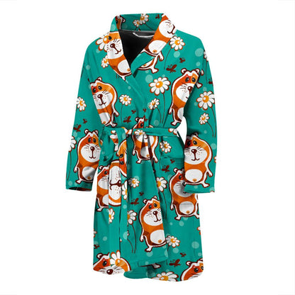 Hamster Pattern Print Design 01 Men Bathrobe-JORJUNE.COM