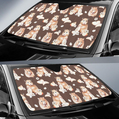 Hamster Pattern Print Design 03 Car Sun Shade-JORJUNE.COM