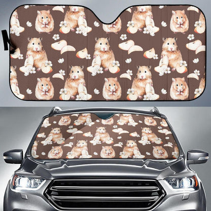 Hamster Pattern Print Design 03 Car Sun Shade-JORJUNE.COM